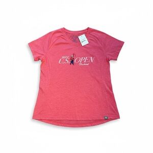 Women’s V-Neck Pink 2024 U.S. Open Pinehurst T-Shirt -NWT